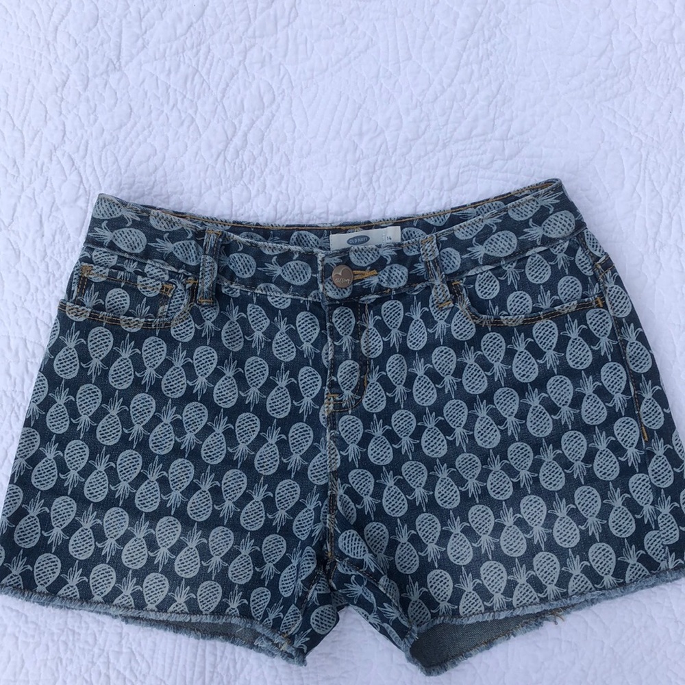 Pineapple Denim Shorts
